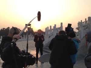 Filming in Temple of Heaven